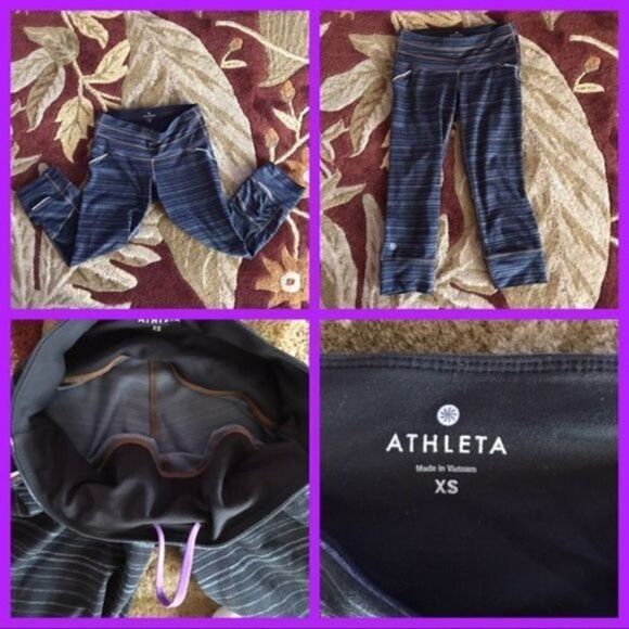 Athleta active pants with zipper pocket. - Picture 1 of 8